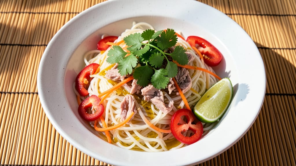 Canned Tuna Rice Noodles Recipe: Briny Protein-Packed Meal in 15 Minutes