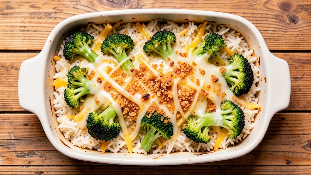 Broccoli Rice Casserole Recipe From Scratch: Crispy Top, Melty Cheese Harmony