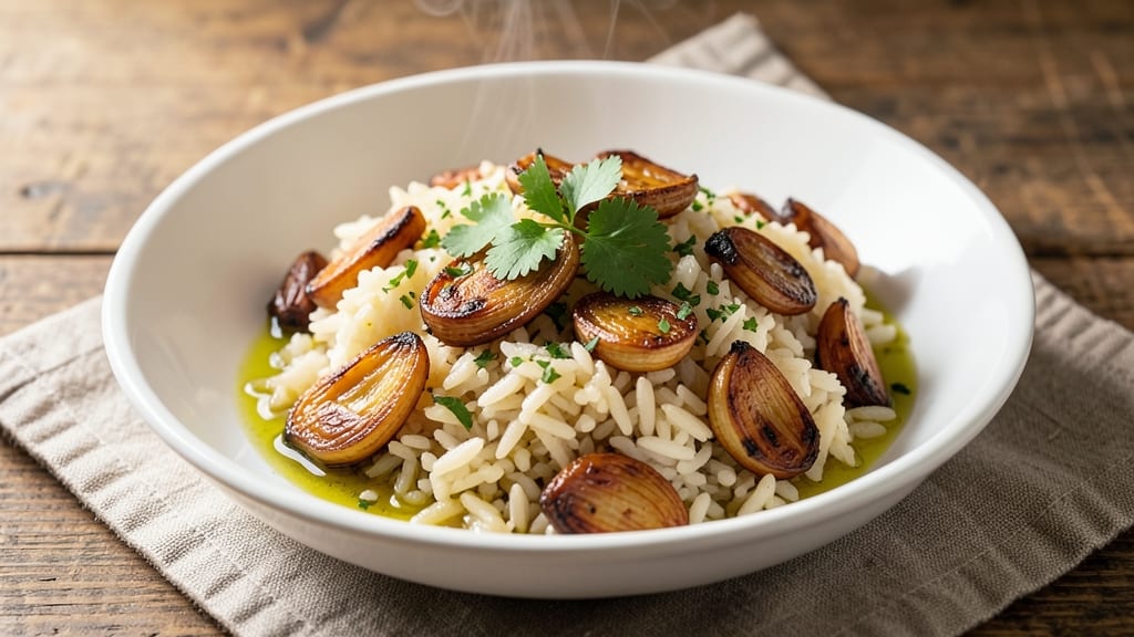 Brazilian Garlic Rice Recipe: Toasted Garlic and Cilantro Aroma Magic
