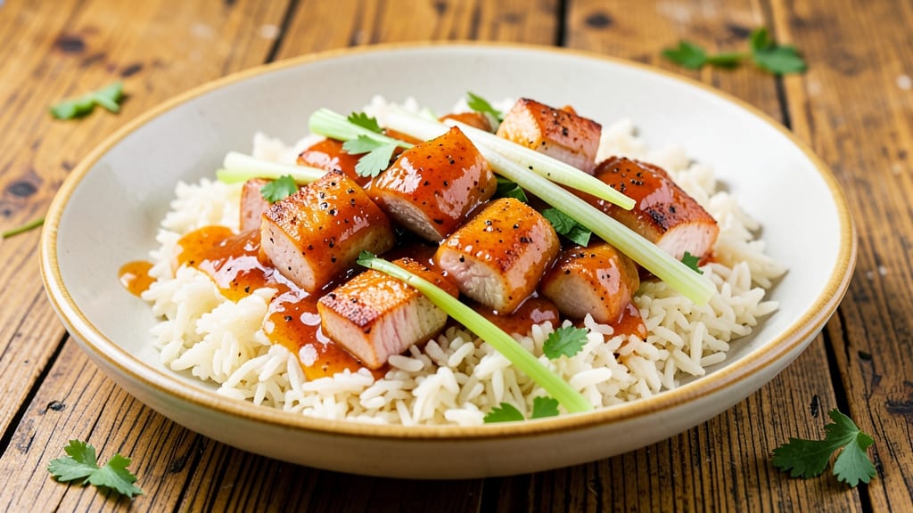 Buffalo Chicken Rice Recipe: Crispy Celery-Topped Heat in One Pot