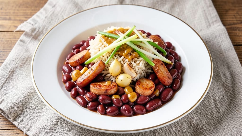 Bojangles Red Beans and Rice Recipe: Smoky Andouille Crunch Over Creamy Tomato Gravy