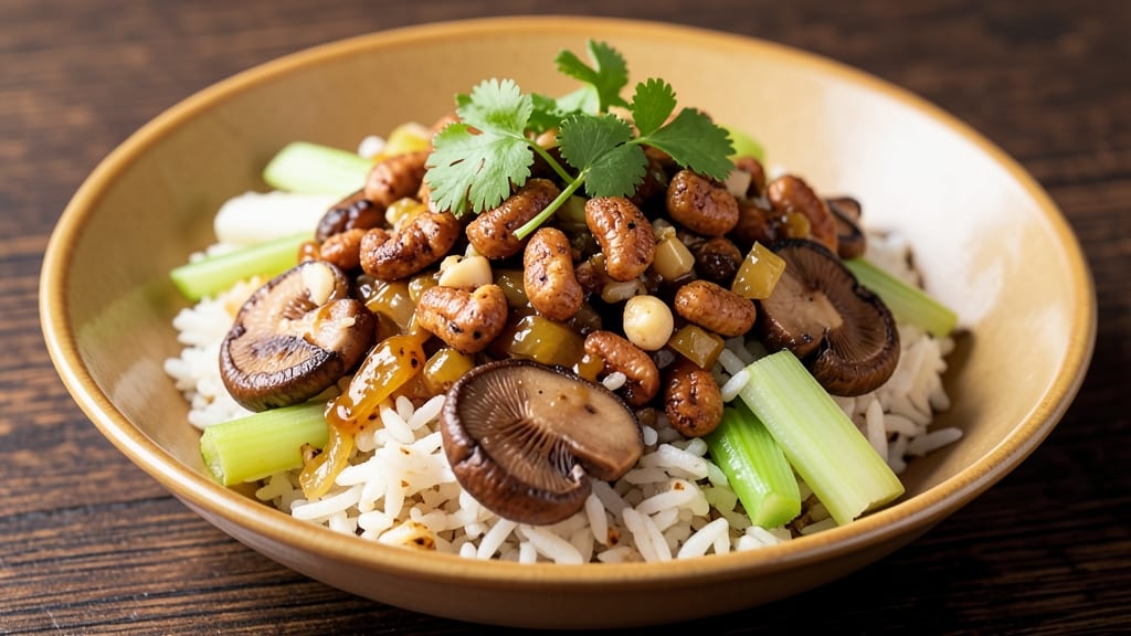 Cashew Fried Rice Recipe: Nutty Creaminess With Crispy Celery Crunch
