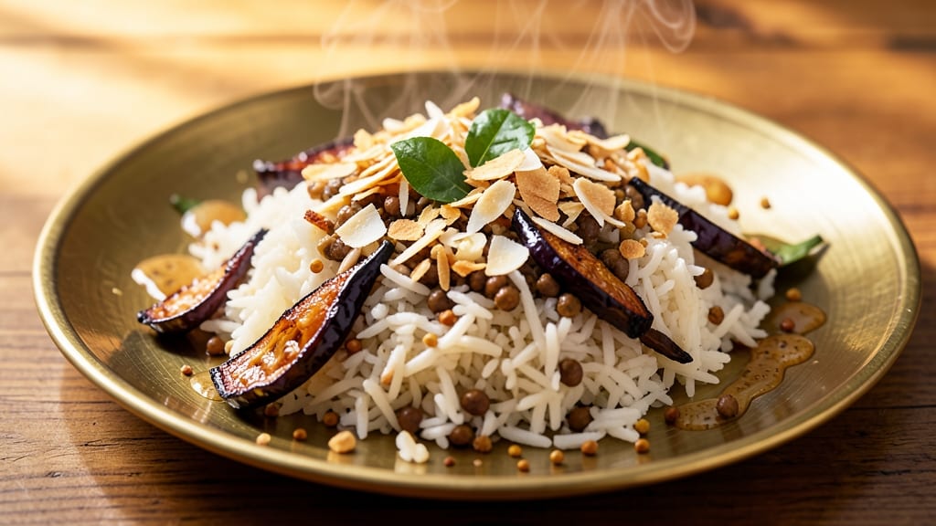 Brinji Rice Recipe Venkatesh Bhat: Toasted Coconut and Spice Harmony in One Pot