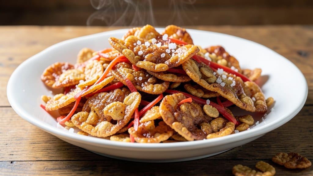 Cheese Crisps With Rice Krispies Recipe: Crunchy Shells and Melty Cheese Squares