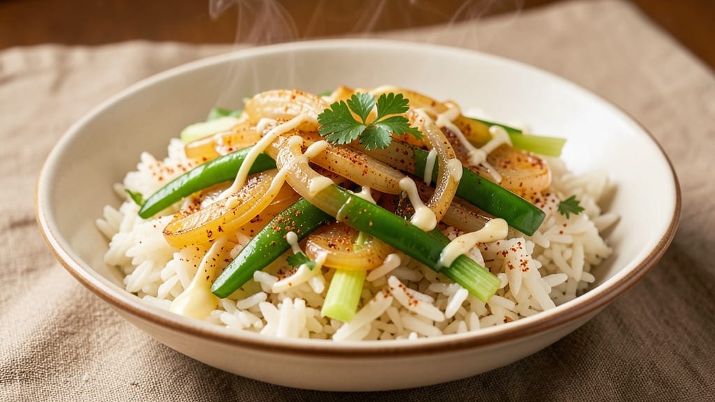 Cajun White Rice Recipe: Smoky Celery Crown Over Fluffy Grains