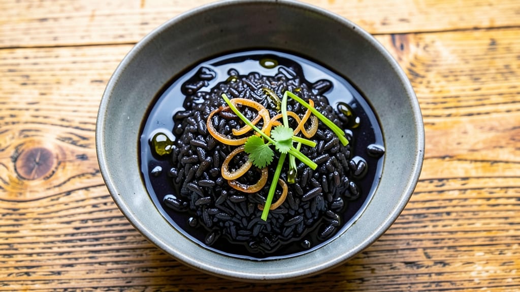 Black Rice with Squid Ink Recipe: Deep Purple Grains and Oceanic Elegance