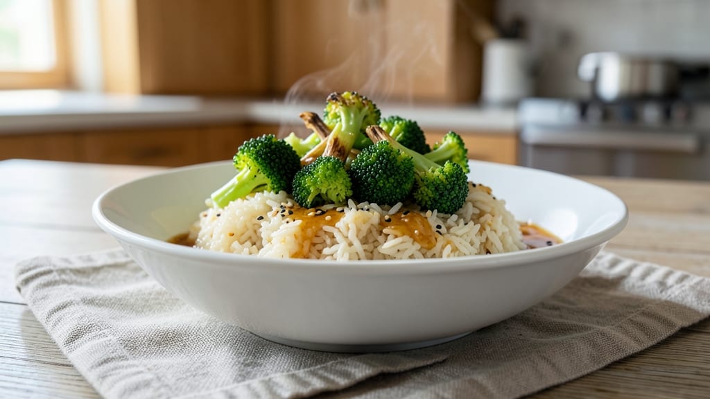 Broccoli and Rice Recipe Ideas: One-Pan Garlic Butter Crunch with Toasted Sesame