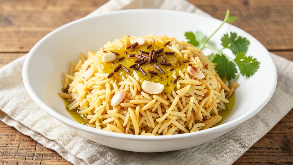 Bright Rice Recipe: Turmeric-Infused Golden Grains With Toasted Celery Crunch