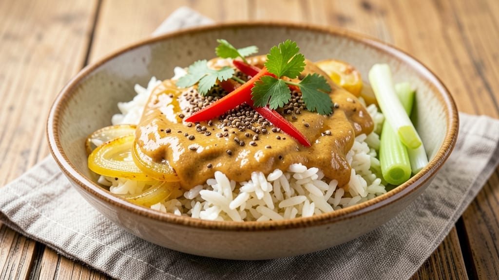 Briana Rice Recipe: One-Pan Coconut Curry with Toasted Celery Crunch