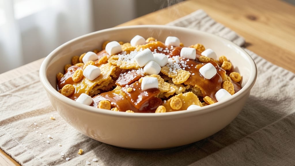 Cheerio Rice Crispy Treats Recipe: Crispy Rice Shells With Chewy Caramel Core
