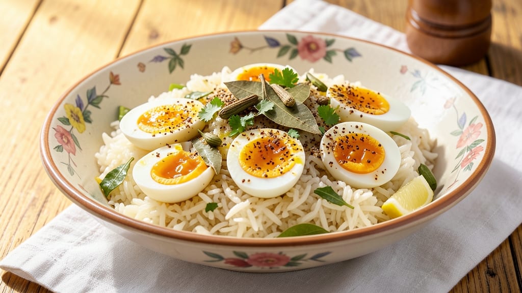 Boiled Egg Rice Recipe Indian Style: Spiced Cumin and Turmeric Flavor Bomb