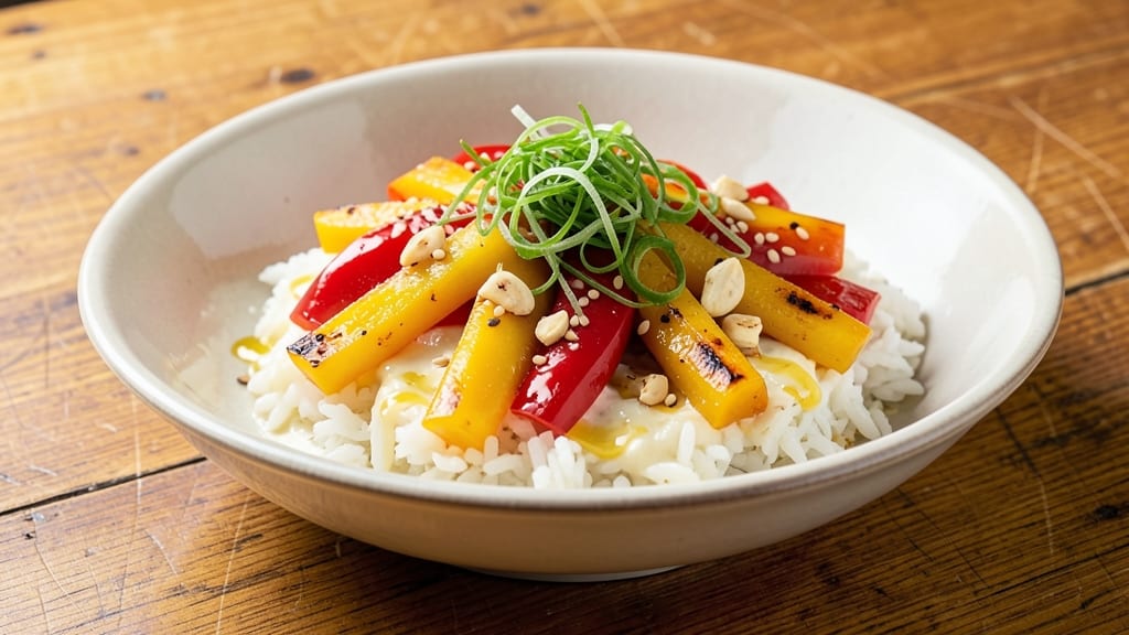 Capsicum Rice Recipe PadhusKitchen: One-Pot Spice Symphony With Charred Veggies