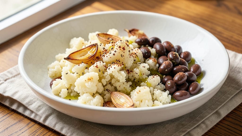 Cauliflower Rice and Beans Recipe: Crisp-Tender Pan-Sautéed in 20 Minutes
