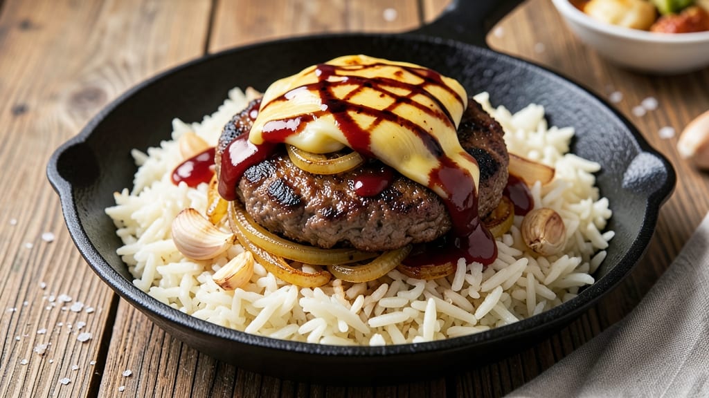 Cheeseburger Rice Skillet Recipe: Crispy-Topped Comfort in One Pan