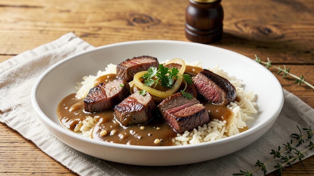Brown Gravy and Rice Recipe: Savory Sear and Slow-Simmered Depth