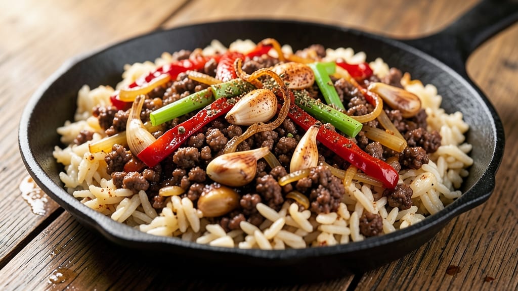Cajun Dirty Rice Recipe Ground Beef: Smoky Spice and Celery Crown Crunch