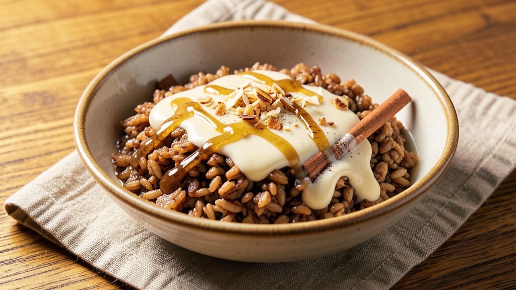 Brown Rice Hot Cereal Recipe: Nutty Toasted Warmth With Coconut Cream Swirl