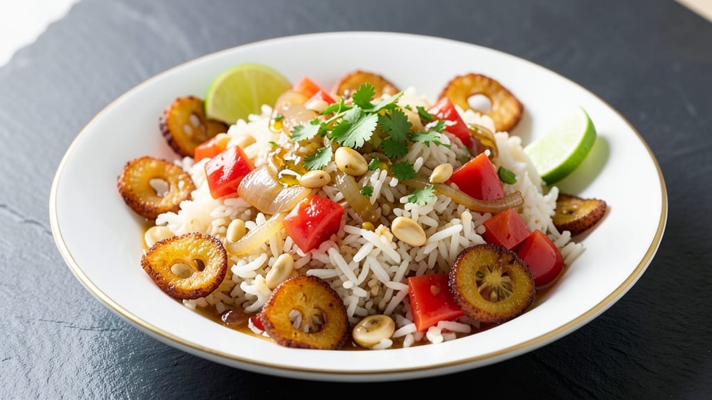 Chi Chi's Mexican Rice Recipe: Smoky Tomato Gravy Over Toasted Celery Crown