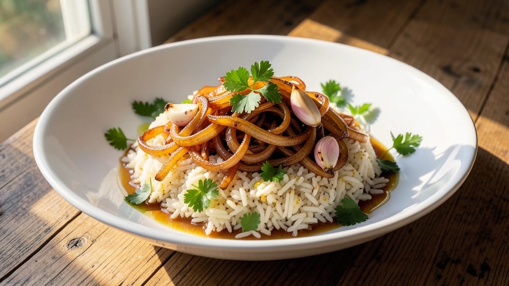 Brown Onion Rice Recipe: Caramelized Sweetness With Toasted Crunch