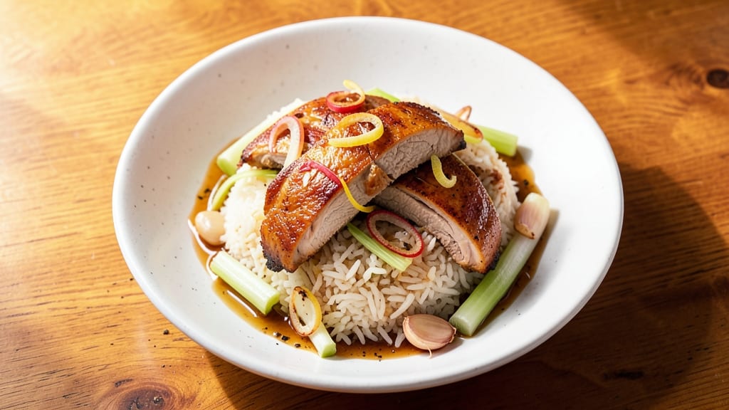 Chiayi Turkey Rice Recipe: Toasted Celery Crunch Over Savory Shreds