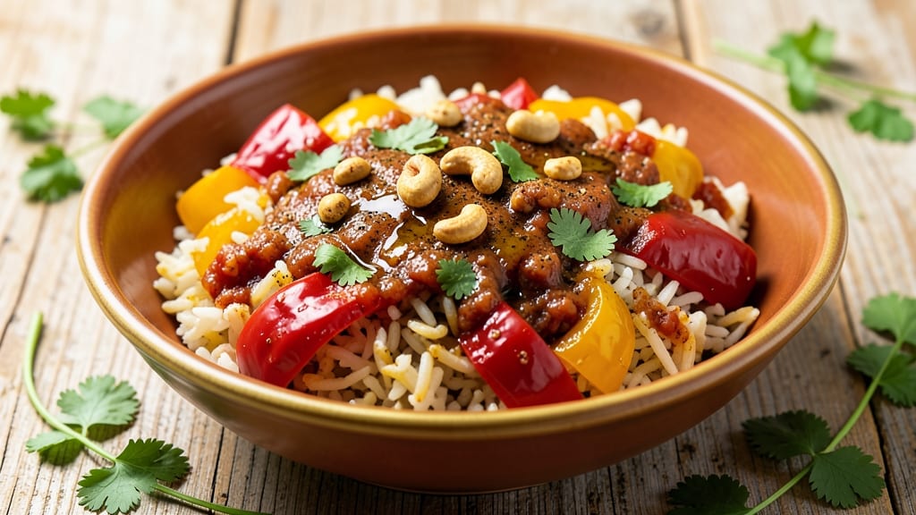 Capsicum Rice Recipe Vahrehvah: Smoky Spiced Bell Peppers Over Fragrant Basmati