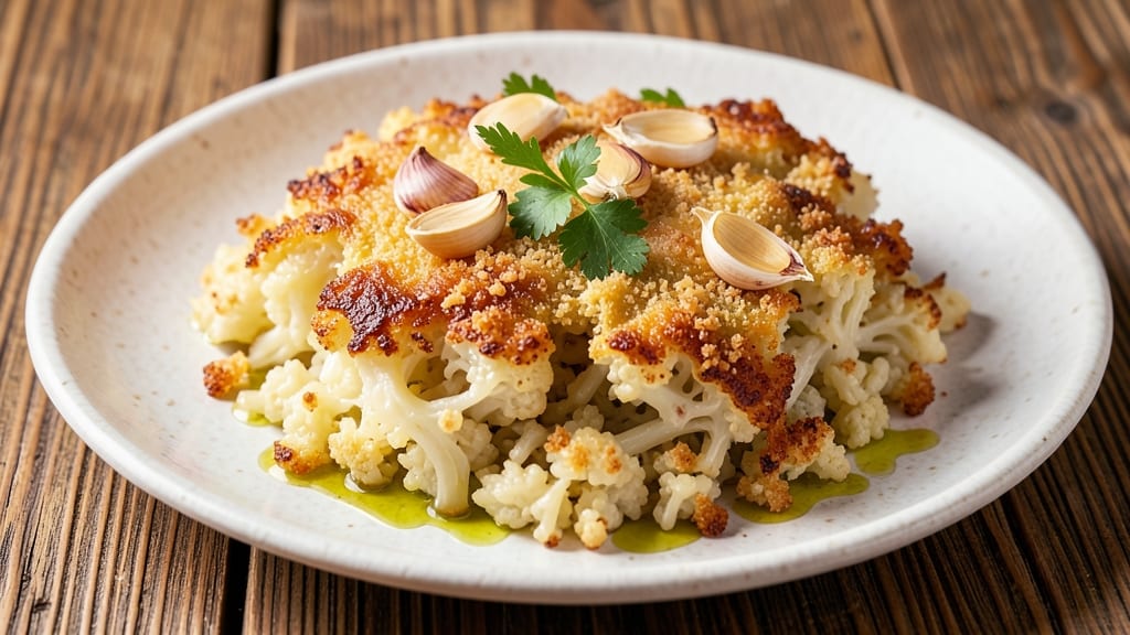 Cauliflower Rice Parmesan Recipe: Crispy Breadcrumbs Seal Cheesy Gold
