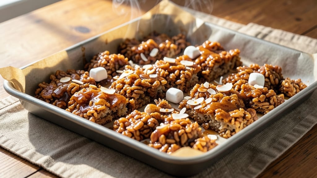 Brown Rice Crispy Treats Recipe: Chewy Centers and Crunchy Rice Bites