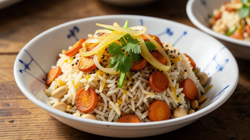 Carrot Fried Rice Indian Recipe: Golden Turmeric and Toasted Cumin Crunch