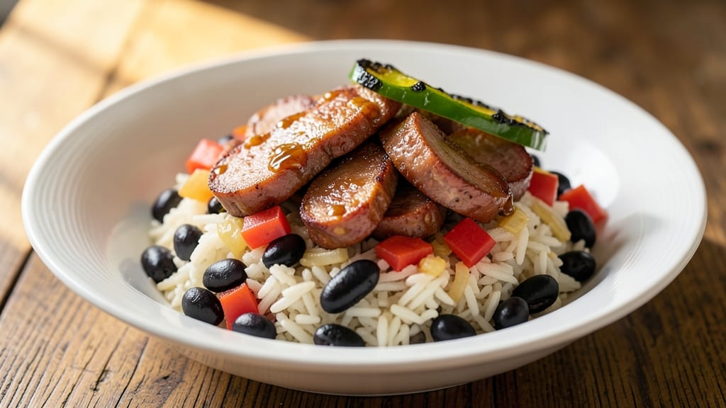 Black Beans, Rice, and Andouille Sausage Recipe: Smoky Cajun Flavor in One-Pot Magic