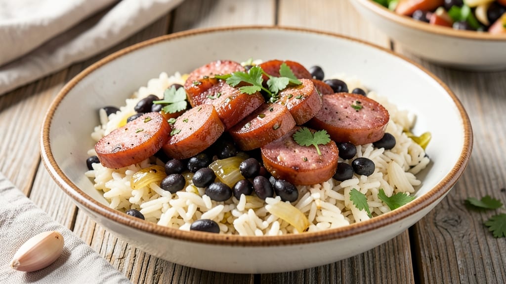 Black Beans, Rice, and Smoked Sausage Recipe: Smoky Cumin-Kissed One-Pot Harmony