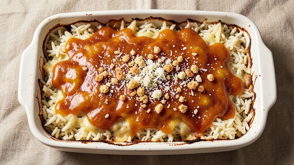 Cheese and Rice Casserole Recipe: Crispy Top, Melty Cheese Harmony
