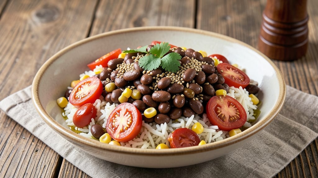 Black Beans, Rice, Corn, and Tomato Recipe: Smoky Cumin One-Pot Fiesta