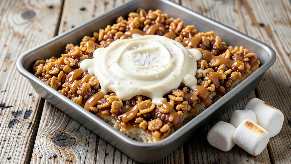 Buttery Rice Crispy Treats Recipe: No-Bake Chewy Bars with Vanilla Buttercream Swirl