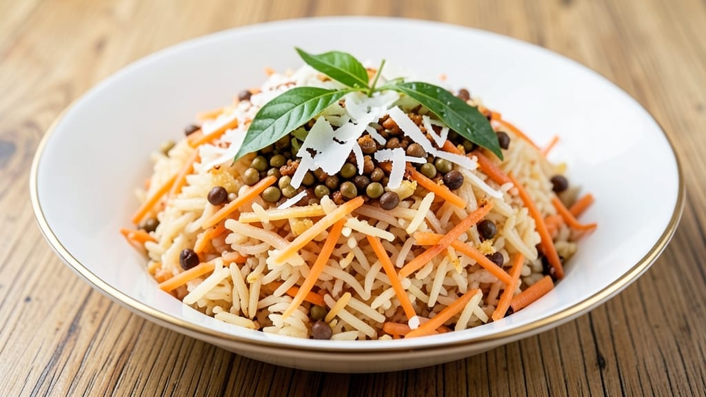 South Indian Carrot Rice Recipe: Toasted Coconut and Spiced Lentil Magic