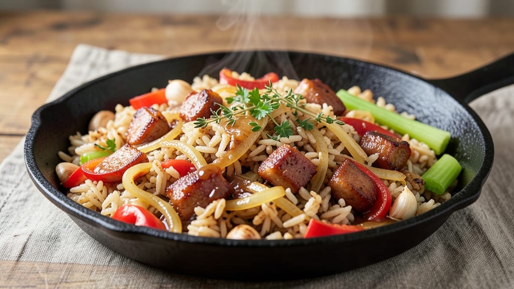 Campbell's Dirty Rice Recipe: Smoky Cajun Crunch With Eggy, Celery-Topped Richness