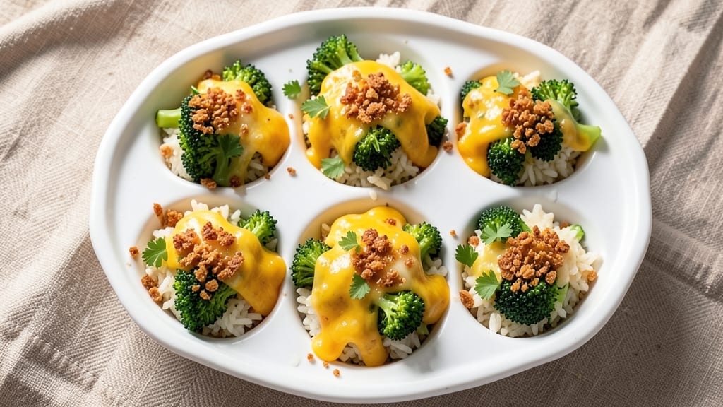 Broccoli Rice Cups Recipe: Crispy-Crowned Cheese Bites in 20 Minutes