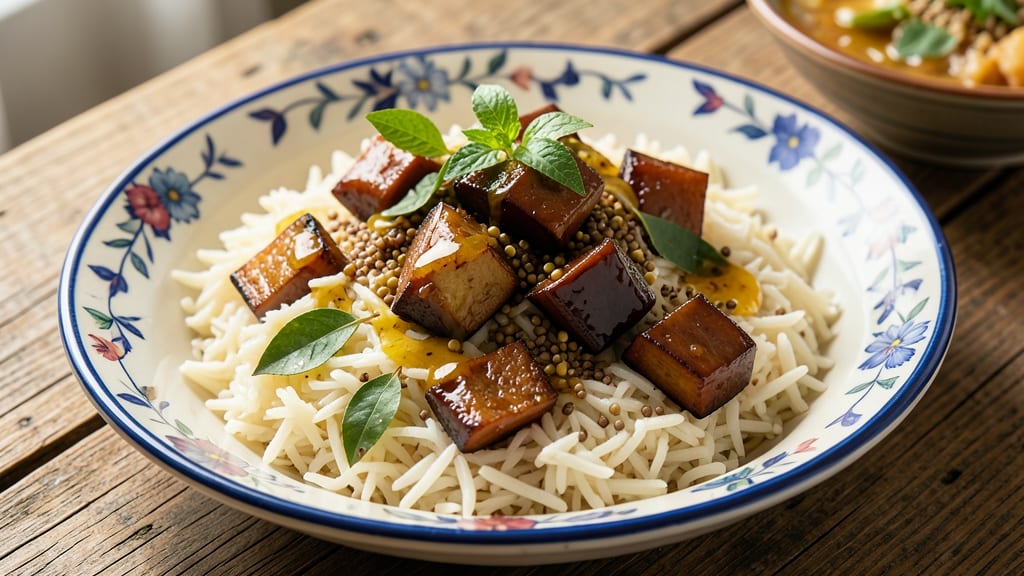 Brinjal Rice Recipe in Tamil: Eggplant and Spiced Grains with Toasted Cumin Crunch