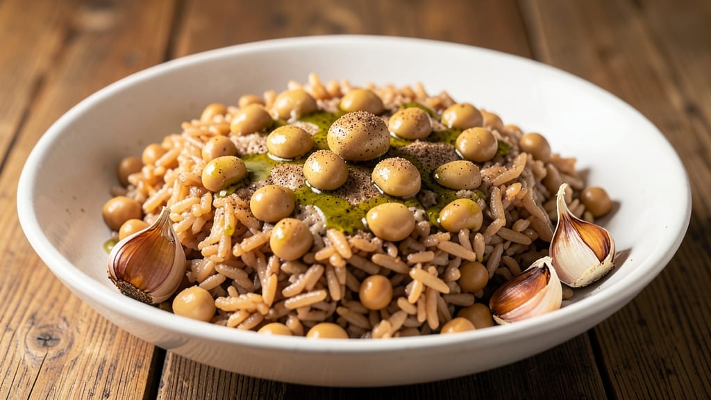 Brown Rice and Garbanzo Beans Recipe: Mediterranean-Inspired Protein Bowl