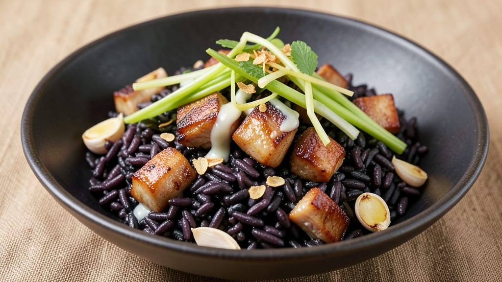 Bolay Black Rice Recipe: Forbidden Forest Grains With Toasted Celery Crunch