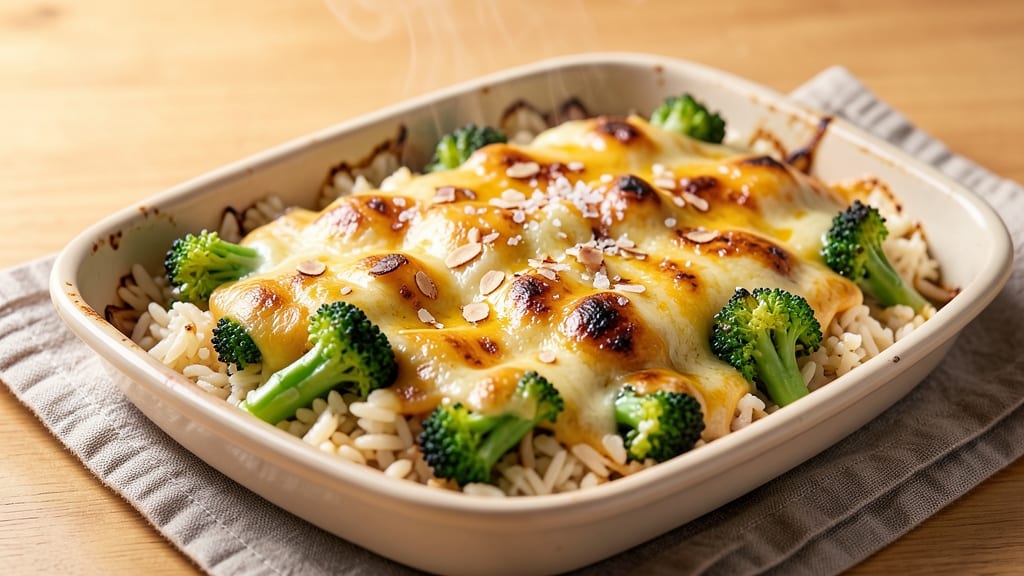 Broccoli Rice Au Gratin Recipe: Cheesy Crisp-Top Magic in One Bake