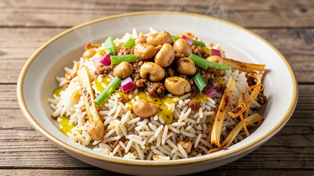 Cashew Rice Recipe Indian: Nutty Creamy One-Pot With Toasted Celery Crunch