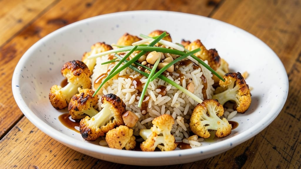 Cauliflower Fried Rice Recipe Vegan: Crispy Wok-Tossed With Garlicky Green Onion Bites