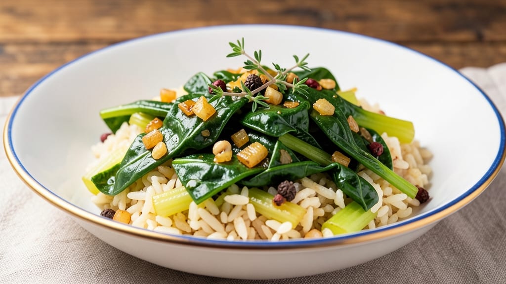 Caribbean Spinach Rice Recipe: One-Pot Herb-Infused Flavor with Celery Crunch