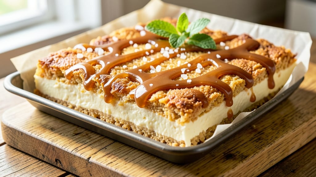 Caramel Rice Krispie Cheesecake Bars Recipe: Triple-Layered Crunch and Creaminess