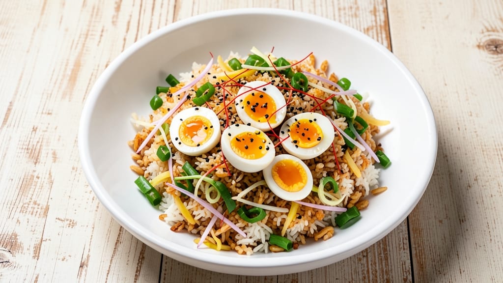 Boiled Egg Fried Rice Recipe: Silky Egg Ribbons in Every Bite