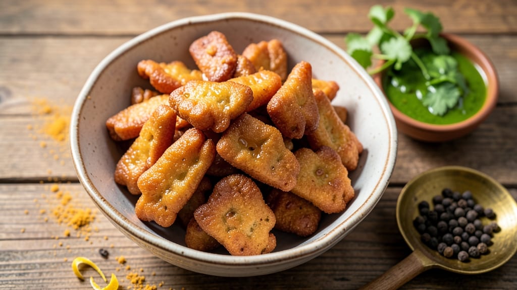 Chakli Recipe with Rice Flour and Besan: Crispy Celery Crown Over Warm Spiced Rice