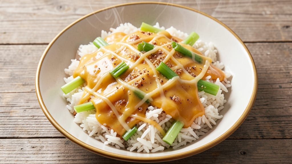 Cheesy Rice Cooker Recipe: One-Pot Melty Magic With Crispy Celery Crown