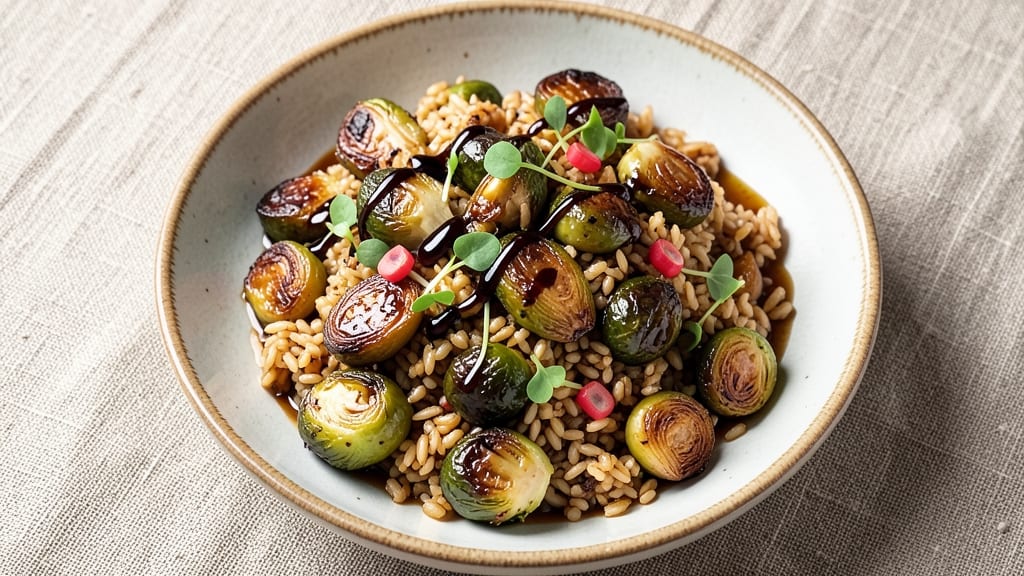 Brussels Sprouts and Wild Rice Recipe: Crispy Roasted Sprouts with Nutty Grains