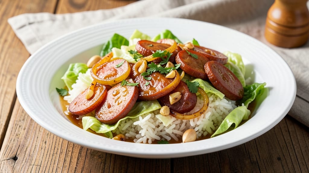 Cabbage, Rice, and Sausage Recipe: One-Pan Hearty Crunch With Golden Crisp Edges