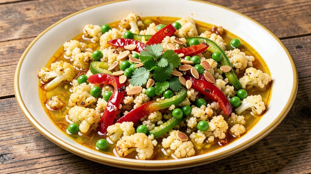 Cauliflower Rice Paella Recipe: Saffron-Infused Crispy Edges and Fluffy Grains